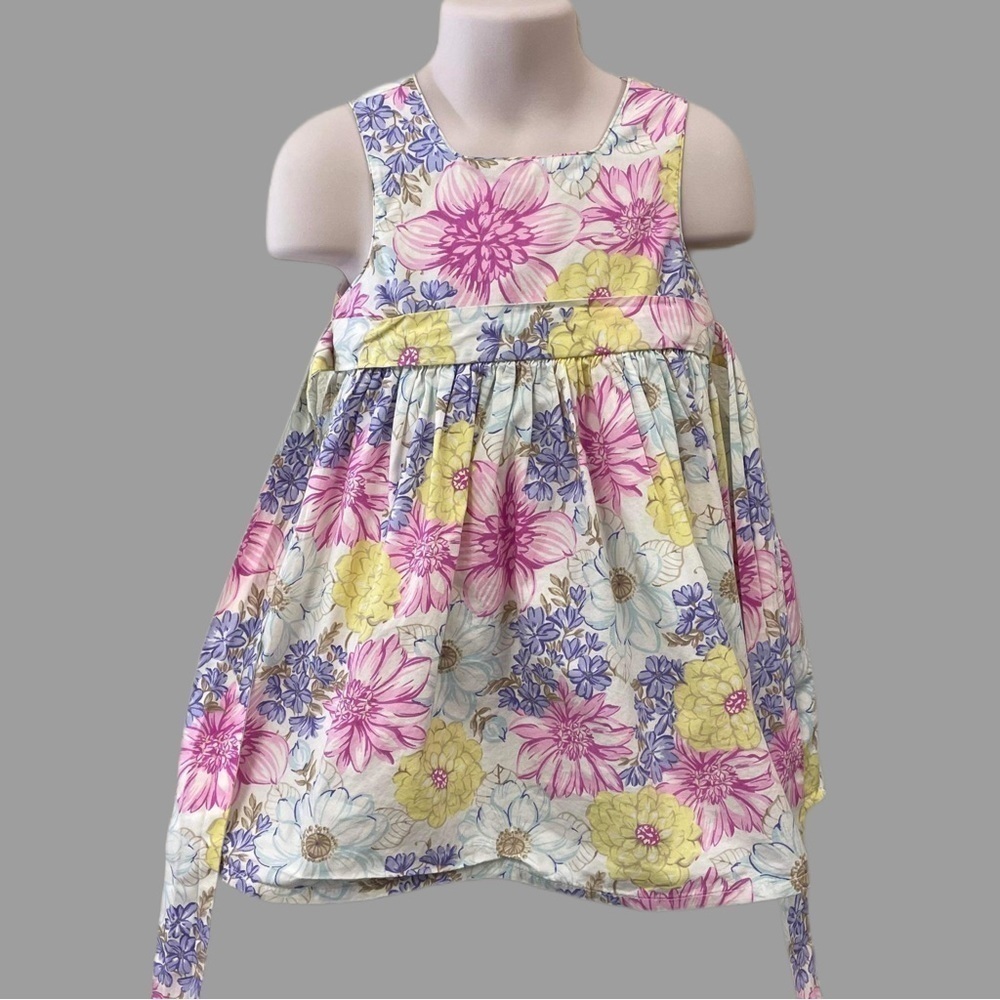 FLOWER Dress - 24 Months - Pink Blue Yellow